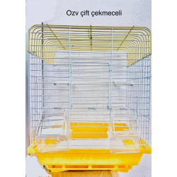 EMİR KUŞ KAFESİ - ÖZVARDAR ÇİFT KAPI ÇEKMECELİ - 10 lu KOLİ