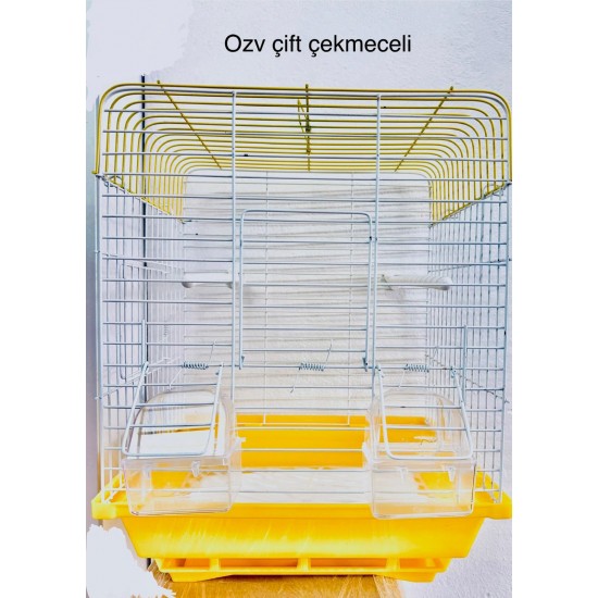 EMİR KUŞ KAFESİ - ÖZVARDAR ÇİFT KAPI ÇEKMECELİ - 10 lu KOLİ