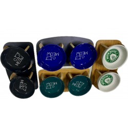 EMİR MAMA KABI - AYAKLI STAND SERAMİK MAMA KABI İKİLİ EMİR MAMA KABI - AYAKLI STAND SERAMİK MAMA KABI İKİLİ