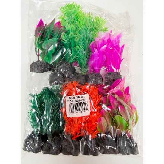 EMİR AKVARYUM PLASTİK BİTKİ - 8 CM. 12 Lİ PAKET