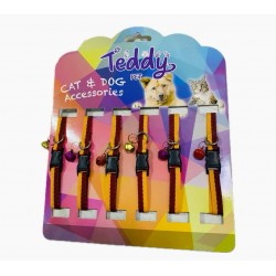 EMİR KEDİ TASMA - TEDDY 6 LI ZİLLİ İNCE EMİR KEDİ TASMA - TEDDY 6 LI ZİLLİ İNCE