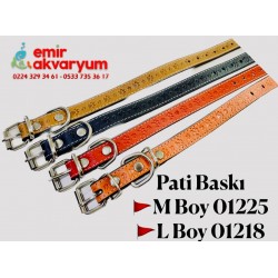 EMİR KÖPEK TASMA - DERİ PATİ DESENLİ M EMİR KÖPEK TASMA - DERİ PATİ DESENLİ M