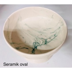 EMİR MAMA KABI - SERAMİK OVAL YÜKSEK MANTAR