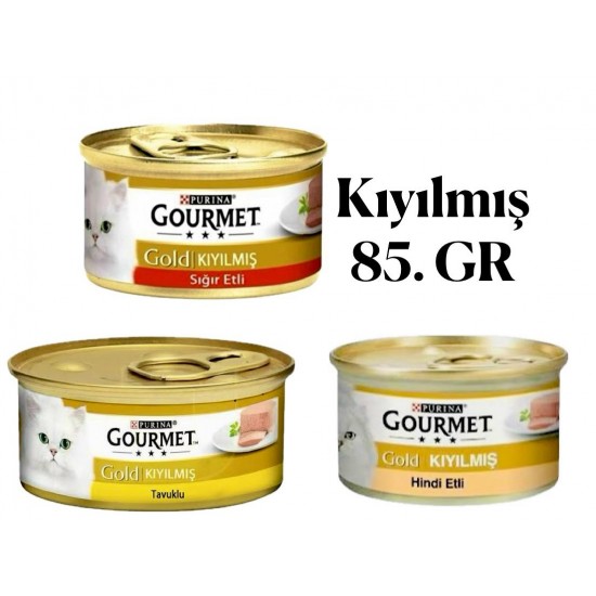 PURINA KEDİ KONSERVE - GOURMET SIĞIR HİNDİ TAVUK KIYILMIŞ 85 