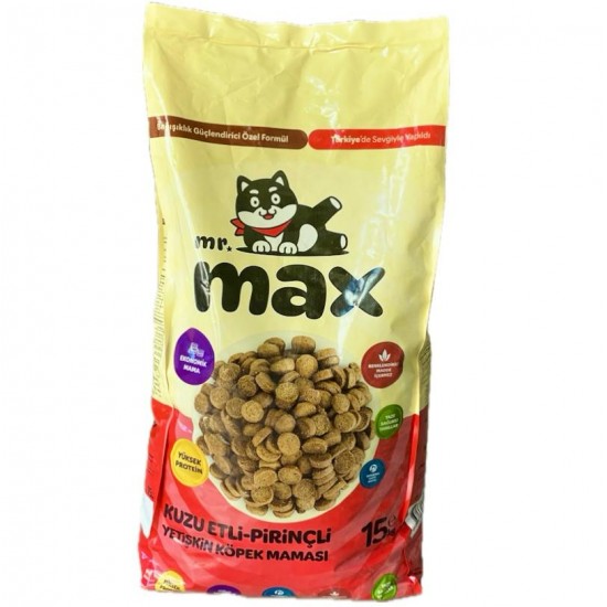 EMİR KÖPEK MAMASI - MAX KUZU ETLİ PİRİNÇLİ 15 KG.