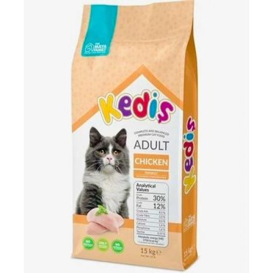 KEDİŞ KEDİ MAMASI - TAVUKLU 15 KG. 