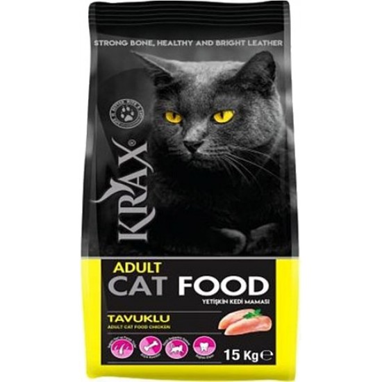 KRAX KEDİ MAMASI - TAVUKLU 15 KG.