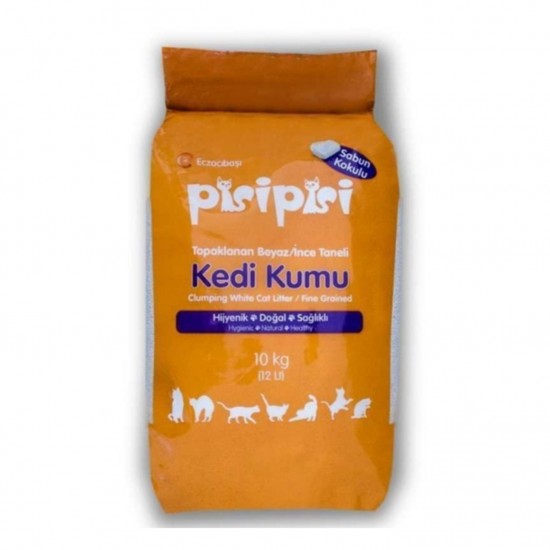 PİSİPİSİ KEDİ KUMU - SABUN 10 LT.