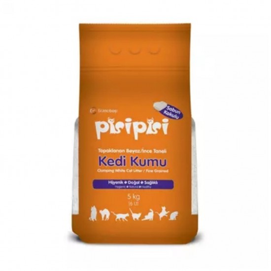 PİSİPİSİ KEDİ KUMU - SABUN 5 LT.