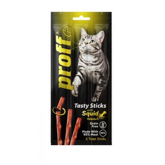 PROFF KEDİ ÖDÜLÜ - KALAMARLI ÇUBUK 3*5 GR.