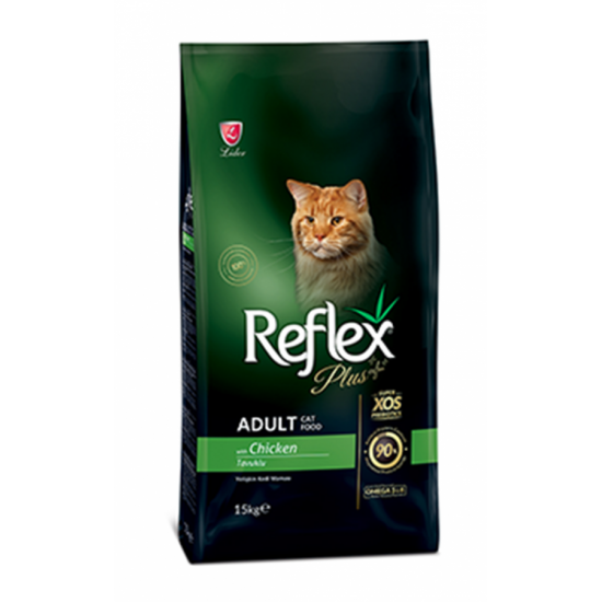 REFLEX PLUS KEDİ MAMASI - TAVUKLU 15 KG.