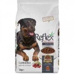 REFLEX YETİŞKİN KÖPEK MAMASI - KUZU ETLİ PİRİNÇLİ 3 KG.