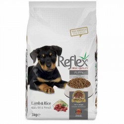 REFLEX YAVRU KÖPEK MAMASI - KUZU ETLİ PİRİNÇLİ 3 KG.