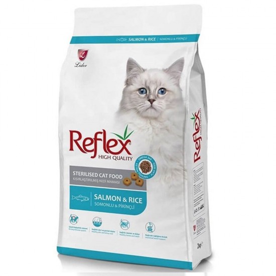 REFLEX KEDİ MAMASI - KISIR SOMON PİRİNÇ 15 KG.