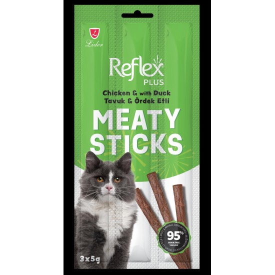 REFLEX KEDİ ÖDÜLÜ - STICKS TAVUK ÖRDEK ETLİ 3*5 GR.