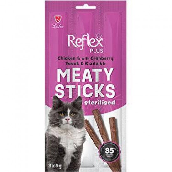 REFLEX KEDİ ÖDÜLÜ - STICKS TAVUK KIZILCIK 3*5 GR.