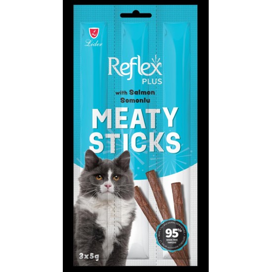 REFLEX KEDİ ÖDÜLÜ - STICKS SOMON ETLİ 3*5 GR.