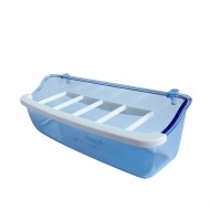 BEAKS KUŞ YEMLİĞİ - IZGARALI MAMALIK MAVİ 15 CM. - SB010