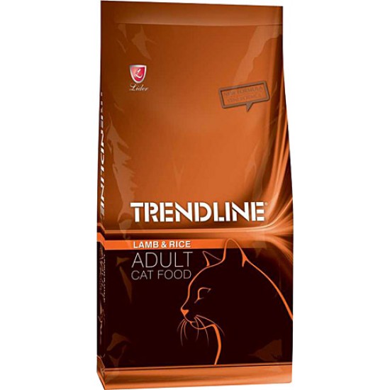 TRENDLINE KEDİ MAMASI - KUZU ETLİ PİRİNÇLİ 15 KG.