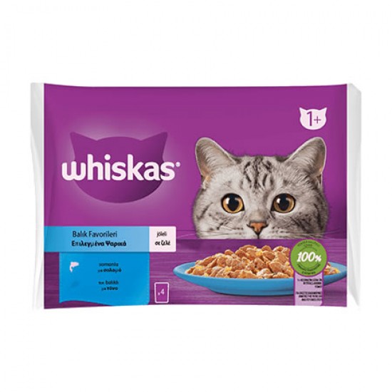 WHISKAS KEDİ KONSERVESİ - TON BALIK SOMONLU 4*85